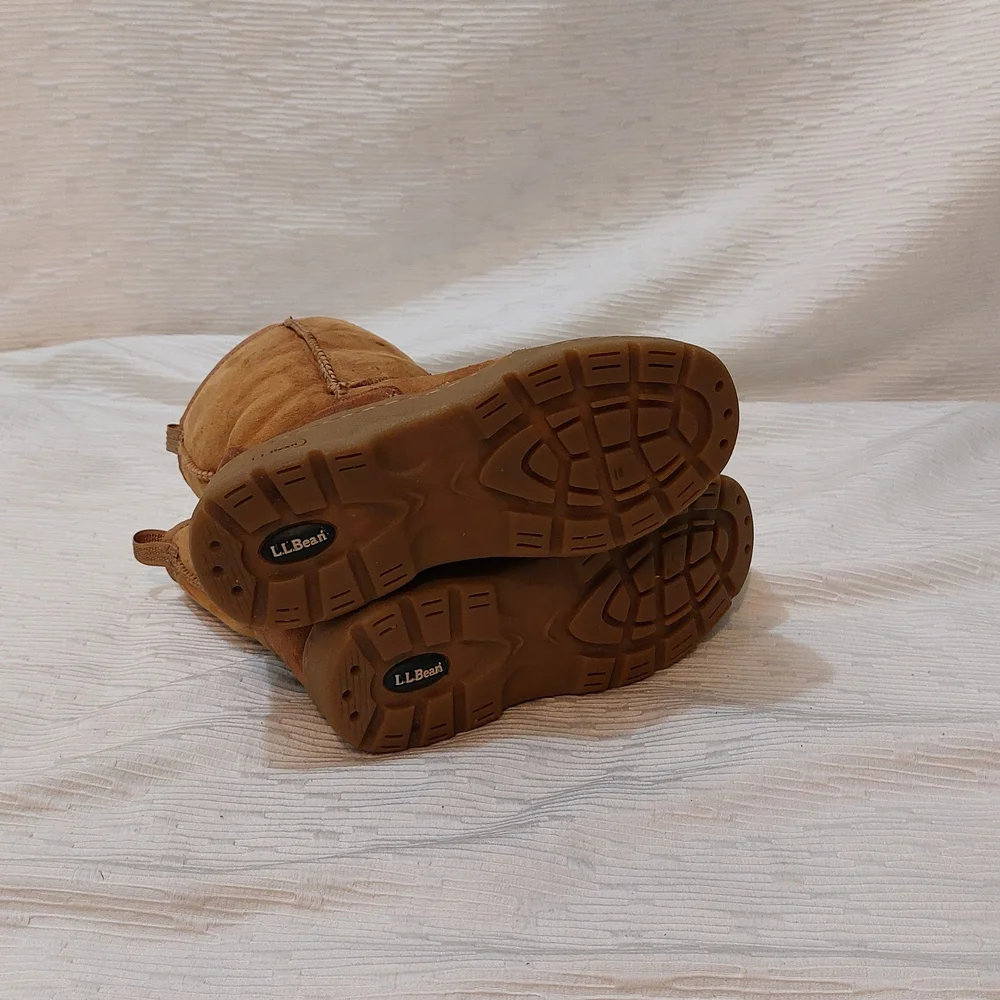 L.L. Bean Tan Suede Winter Boots